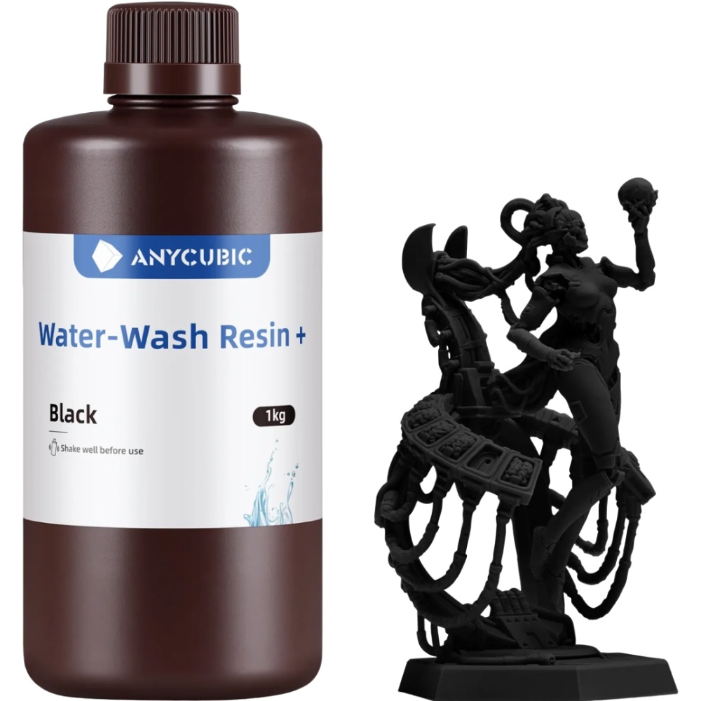 Фотополимерная смола ANYCUBIC Water-wash Resin+ 1 кг Black (SSXBK-104E)