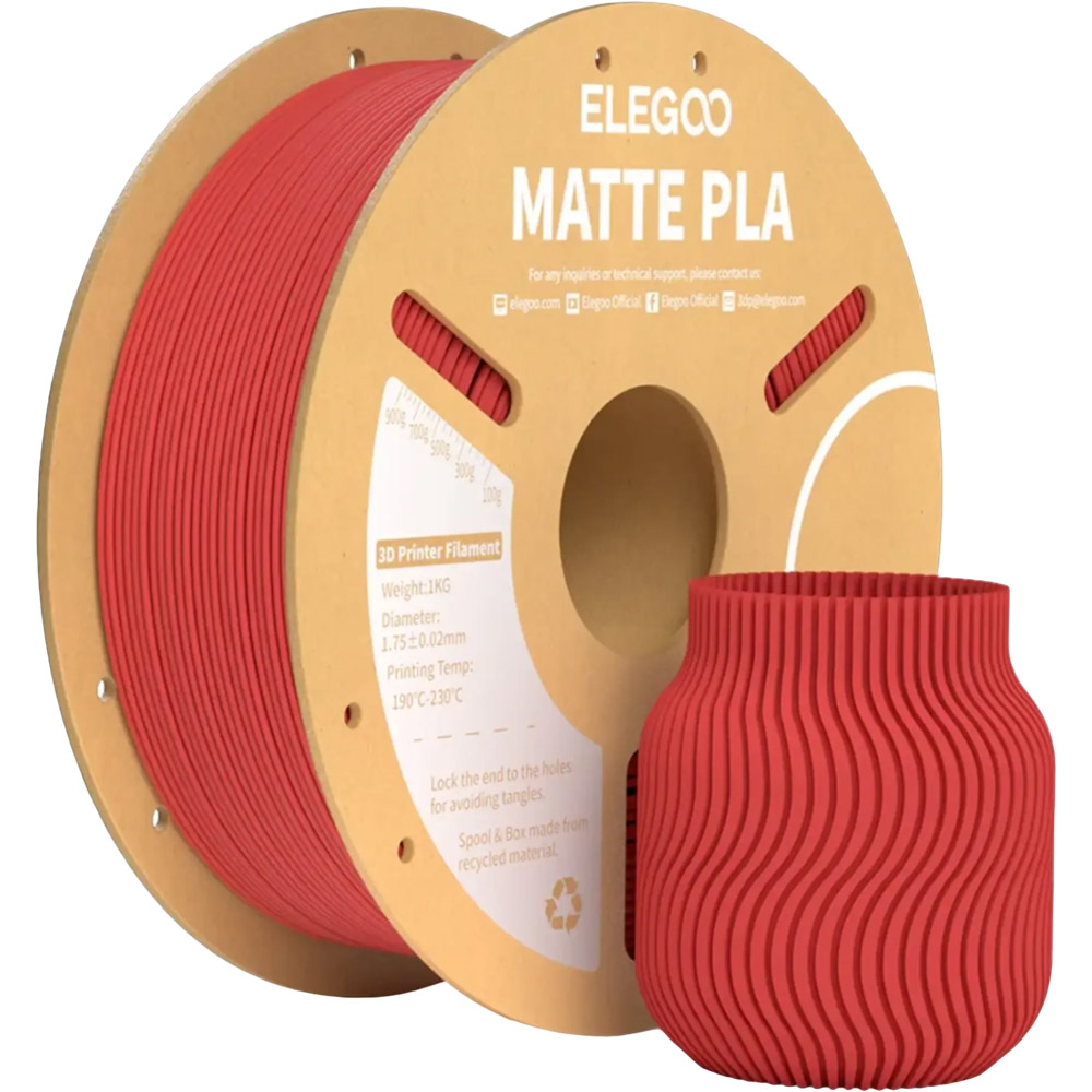 Котушка ELEGOO PLA Filament Mate 1 кг 1.75 мм Ruby Red (50.203.0252)