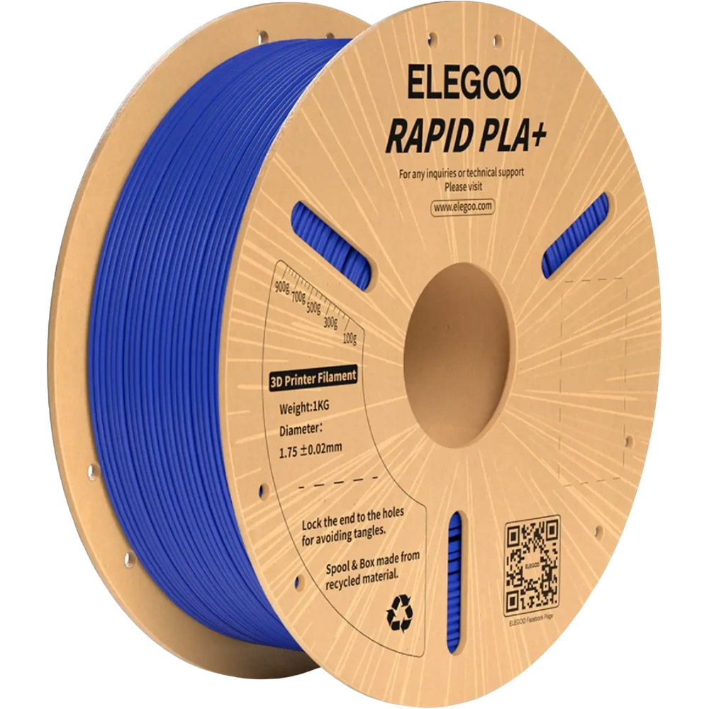 Пластик для 3D принтера ELEGOO Rapid PLA Plus 1кг 1.75мм Blue (50.203.0117)