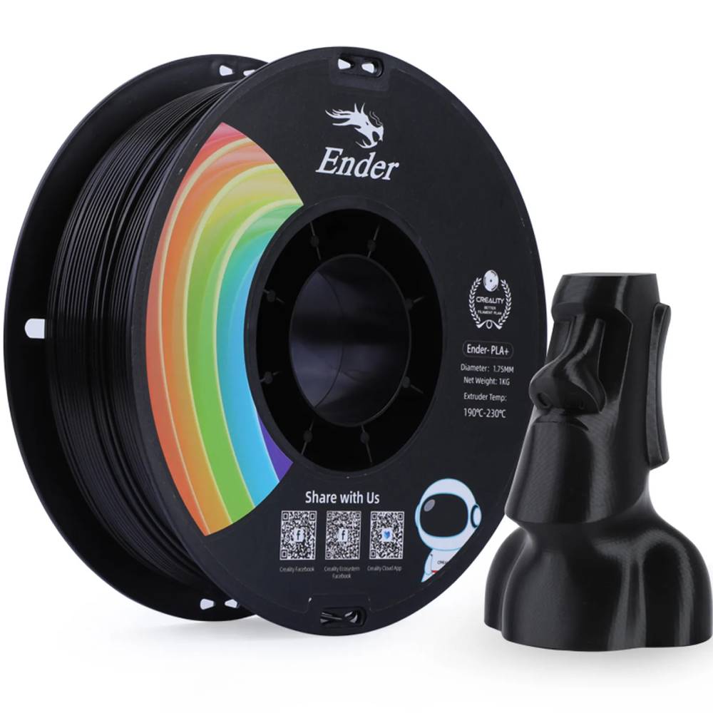 Катушка CREALITY PLA Plus Filament пластик для 3D принтера Black (3301010306) Температура плавления 190 - 230