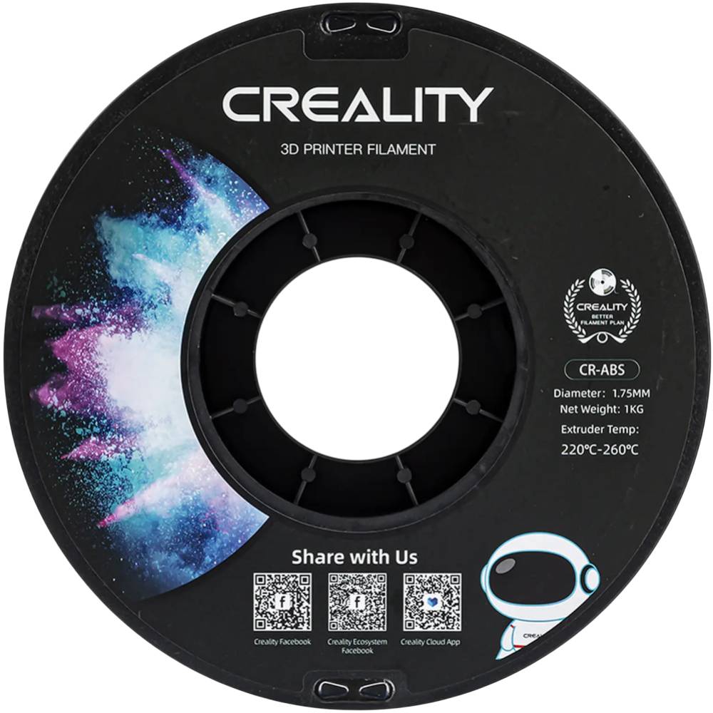 Пластик для 3D принтера CREALITY ABS 1кг 1.75мм Black (3301020035) Тип пластика ABS