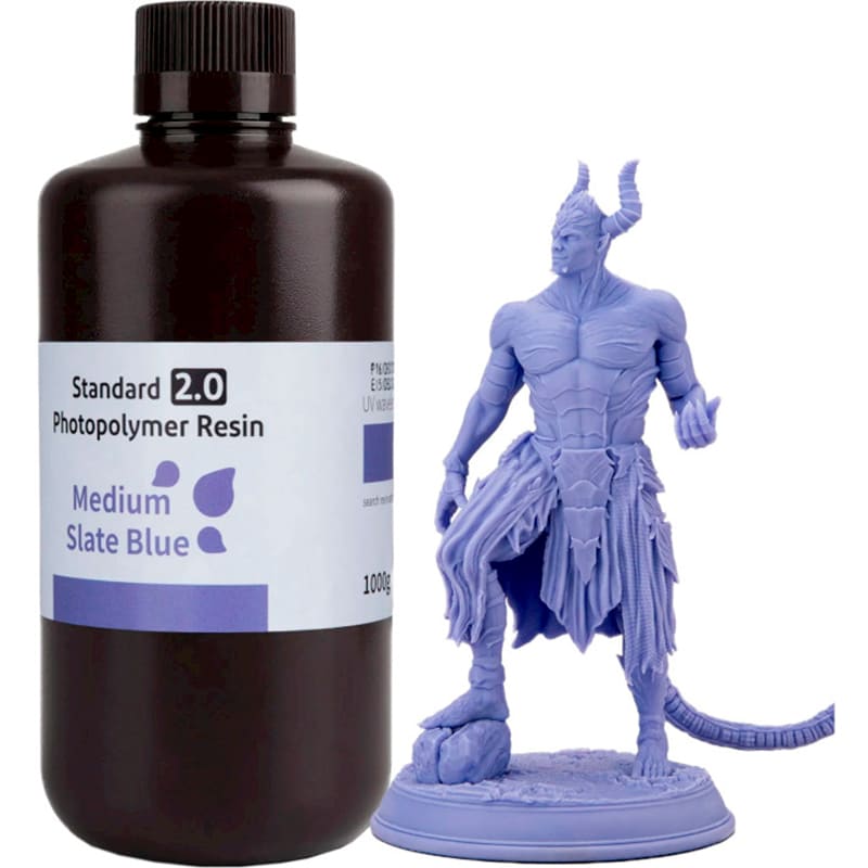 Фотополимерная смола 3D ELEGOO Standard 2.0 Resin 1 кг Medium Slate Blue (50.103.0133) Фотополимерная смола 3D ELEGOO Standard 2.0 Resin 1 кг Medium Slate Blue (50.103.0133)