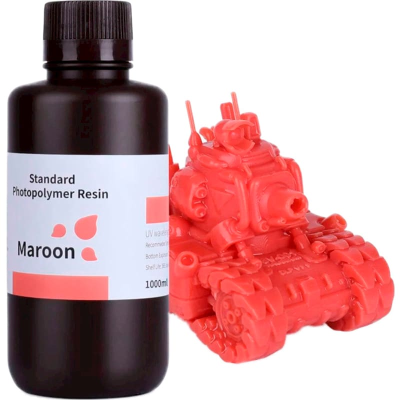 Фотополимерная смола 3D ELEGOO Standard Resin 1 кг Maroon (50.103.0086) Фотополимерная смола 3D ELEGOO Standard Resin 1 кг Maroon (50.103.0086)