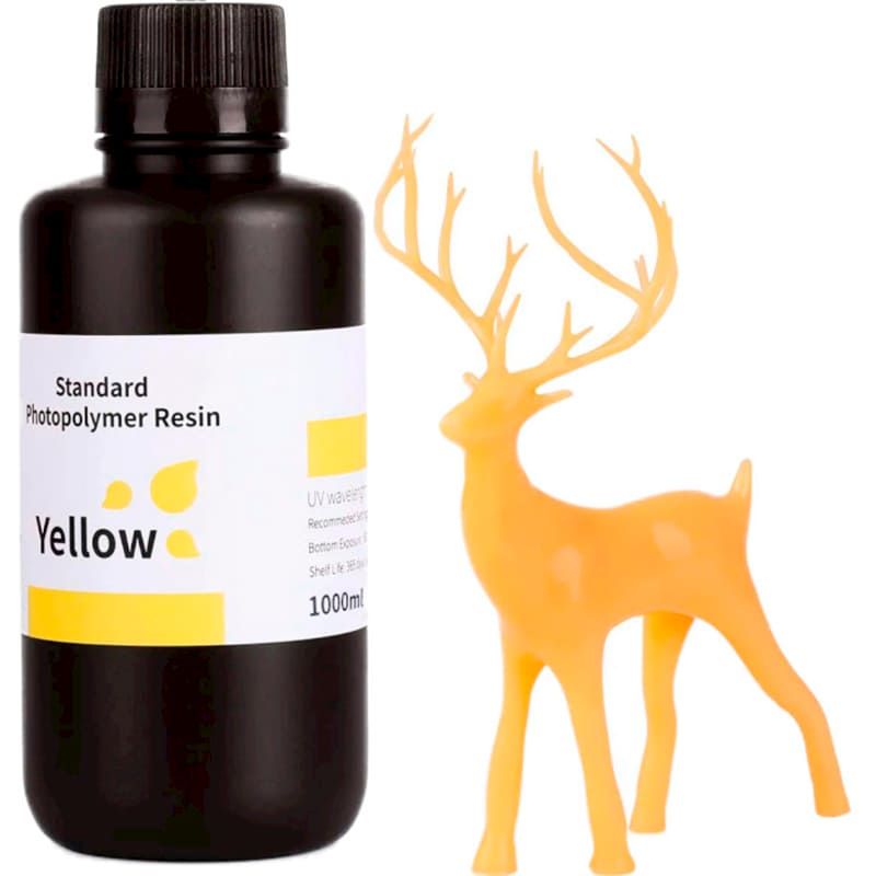 Фотополимерная смола 3D ELEGOO Standard Resin 1 кг Yellow (50.103.0014) Фотополимерная смола 3D ELEGOO Standard Resin 1 кг Yellow (50.103.0014)