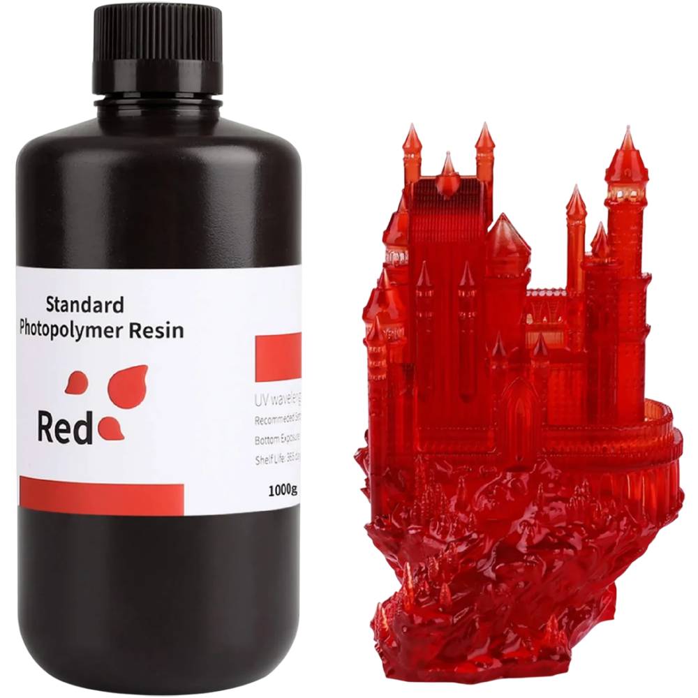 Фотополимерная смола 3D ELEGOO Standard Resin 1кг Red (50.103.0090) Фотополимерная смола 3D ELEGOO Standard Resin 1кг Red (50.103.0090)