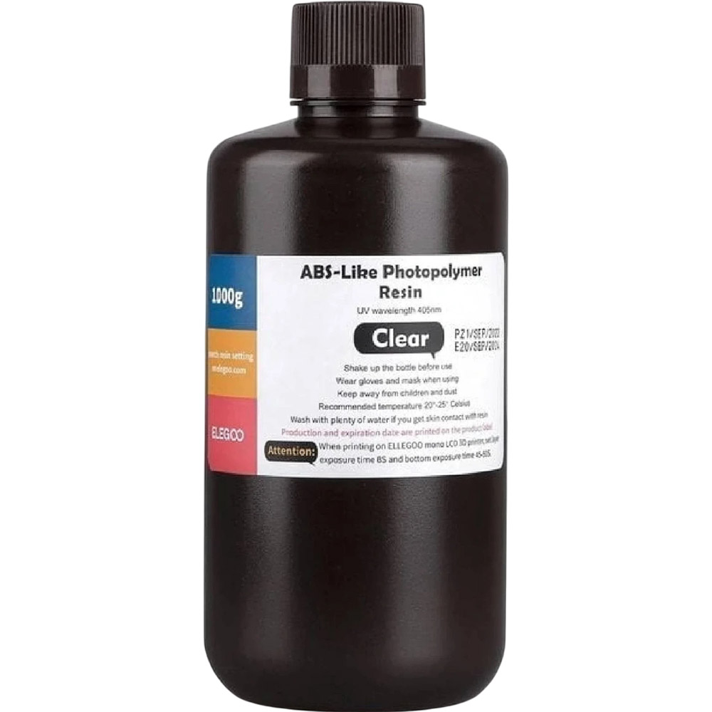 Фотополимерная смола ELEGOO ABS-like 1кг Transparent (50.103.0099) Фотополимерная смола ELEGOO ABS-like 1кг Transparent (50.103.0099)