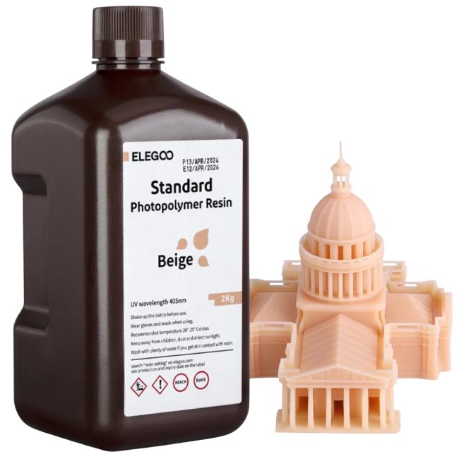 Фотополимерная смола ELEGOO Standard Resin 2 кг Beige (50.103.0181)