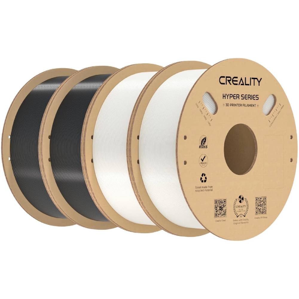 Пластик для 3D принтера CREALITY Hyper PETG Filament 4x1кг 1.75мм Black/White (3301030078)