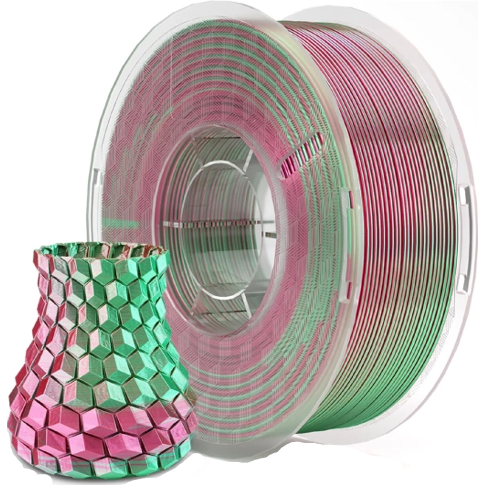 Пластик для 3D принтера ELEGOO PLA Filament 1кг 1.75мм, Green-red (50.203.0090) Дополнительно технология печати FDM (Fused deposition modeling)