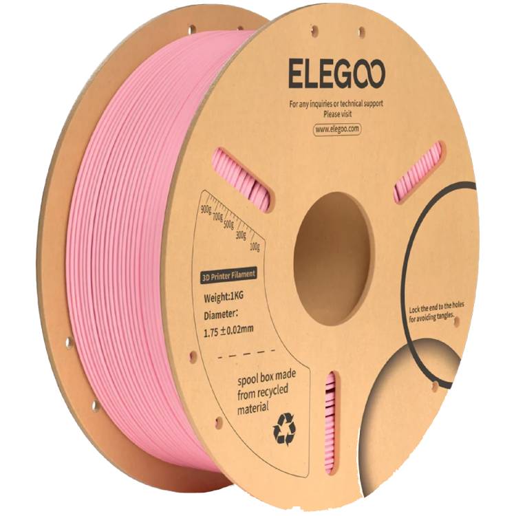Пластик для 3D принтера ELEGOO PLA Plus Filament 1 кг 1.75 мм Pink (50.203.0233)