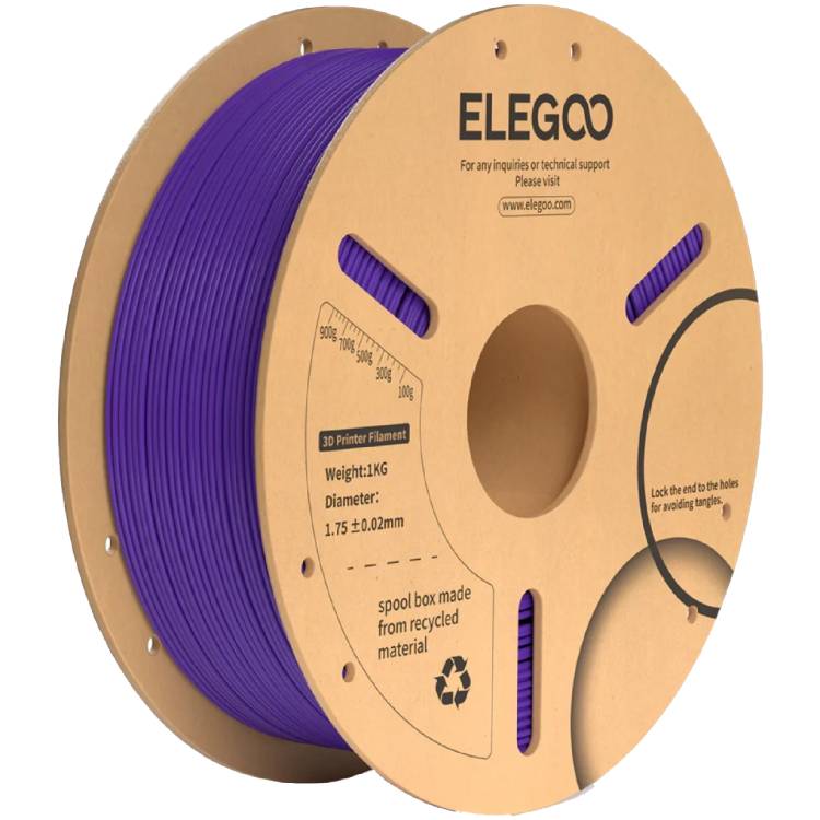 Пластик для 3D принтера ELEGOO PLA Plus Filament 1 кг 1.75 мм Purple (50.203.0234)
