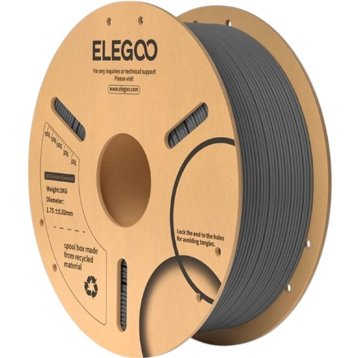 Пластик для 3D принтера ELEGOO PLA 1кг 1.75мм Space Gray (50.203.0109)