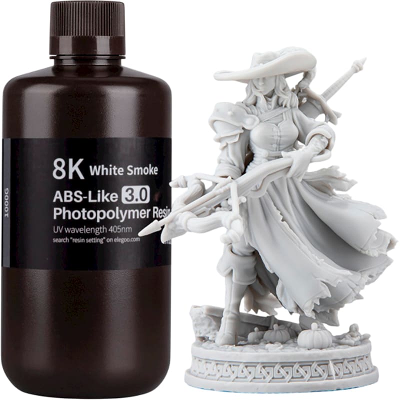 Фотополімерна смола ELEGOO ABS-like 3.0 8K 1 кг White Smoke (50.103.0236)