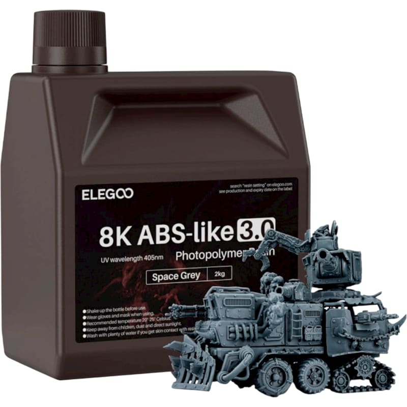 Фотополимерная смола ELEGOO ABS-like 3.0 8K 2 кг Space Grey (50.103.0222)