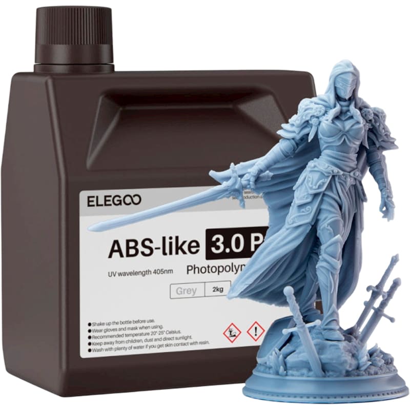 Фотополімерна смола ELEGOO ABS-like 3.0 pro 2 кг Grey (50.103.0231)