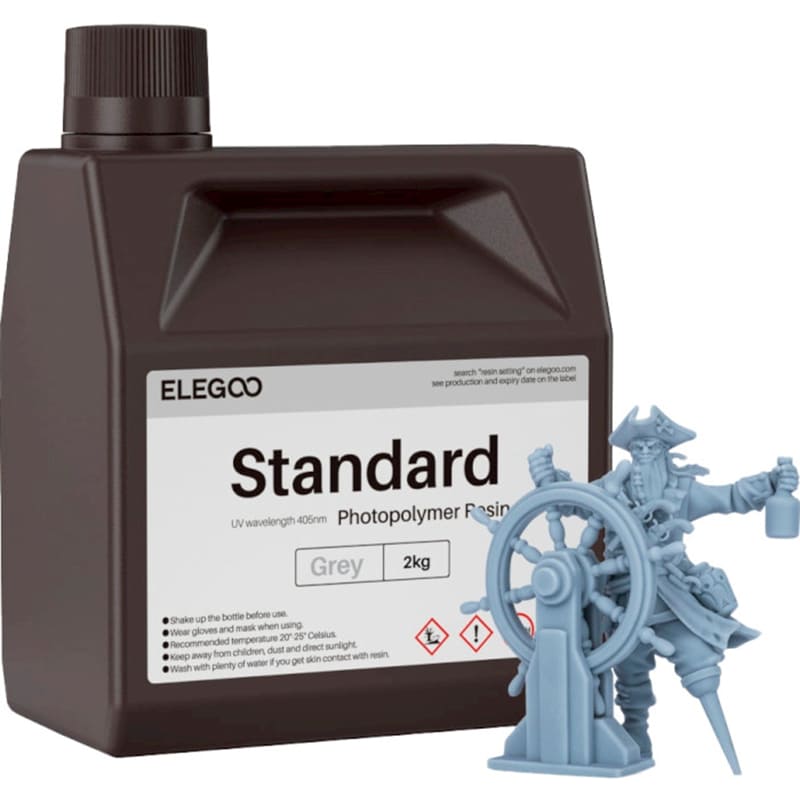 Фотополімерна смола ELEGOO Standard Resin 2 кг Grey (50.103.0273) Фотополімерна смола ELEGOO Standard Resin 2 кг Grey (50.103.0273)