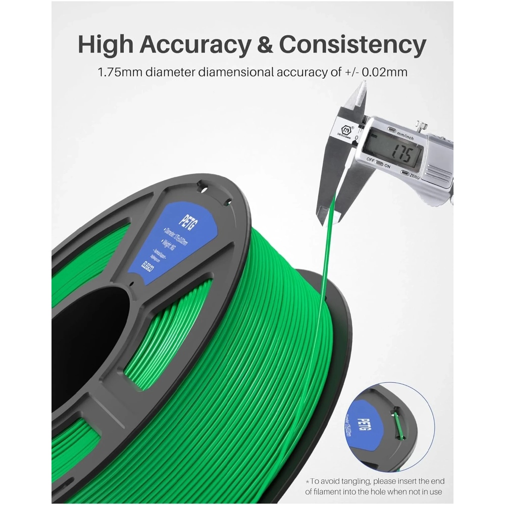 Пластик для 3D принтера ELEGOO PETG 1кг 1.75мм Transparent (50.203.0394) Тип пластика PETG