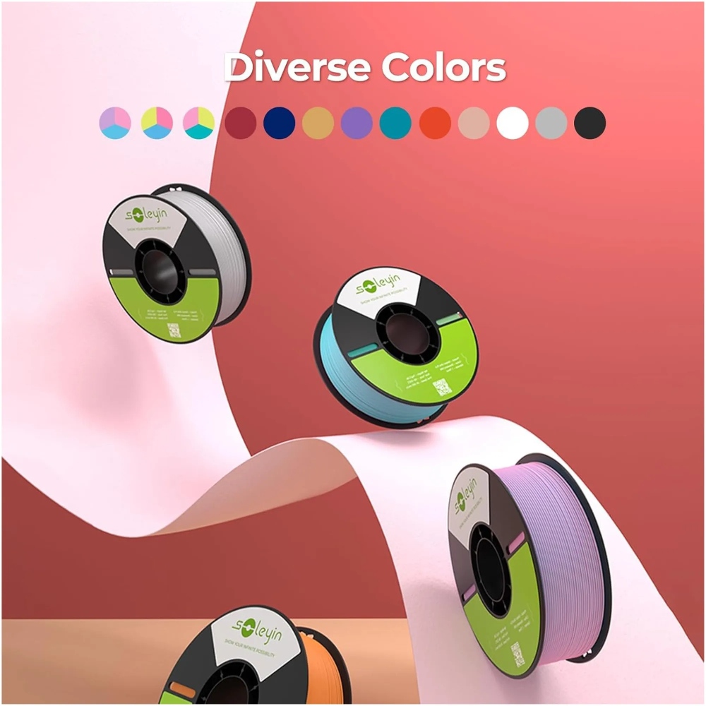 Зовнішній вигляд Пластик для 3D принтера CREALITY PLA Soleyin 1кг 1.75мм White (3301010512)