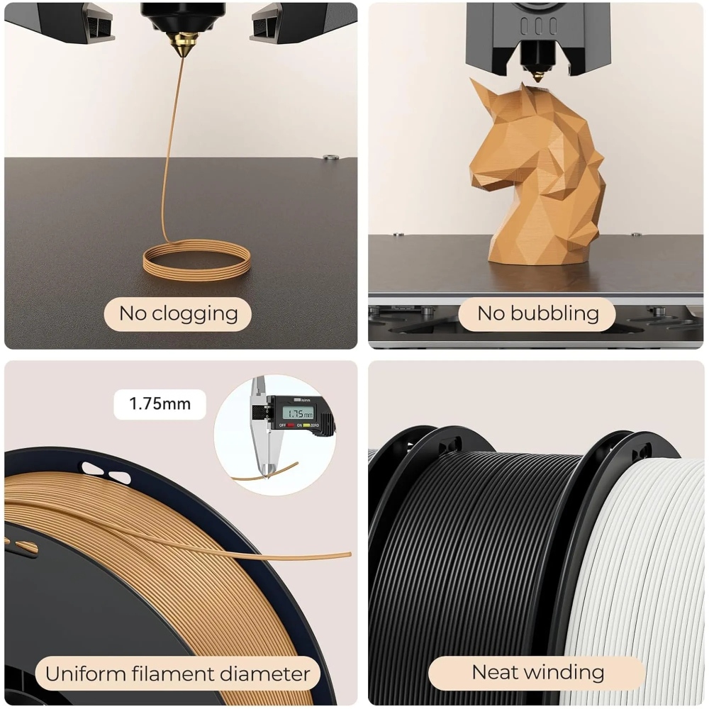 Пластик для 3D принтера CREALITY PLA Soleyin 1кг 1.75мм Gray (3301010517) Диаметр нити, мм 1.75