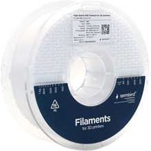 Пластик для 3D принтера GEMBIRD High Speed ABS 1.75 мм 1 кг White (3DP-ABS1.75HY-01-W)