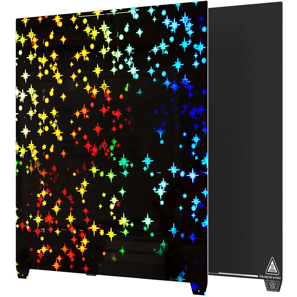 Накладка для платформи CREALITY Dual-Sided Printing PET Stars (4004090154) Додатково Сумісні моделі: K2 Plus; Розміри товару: 370x370 мм; Тип покриття: PET + PEI