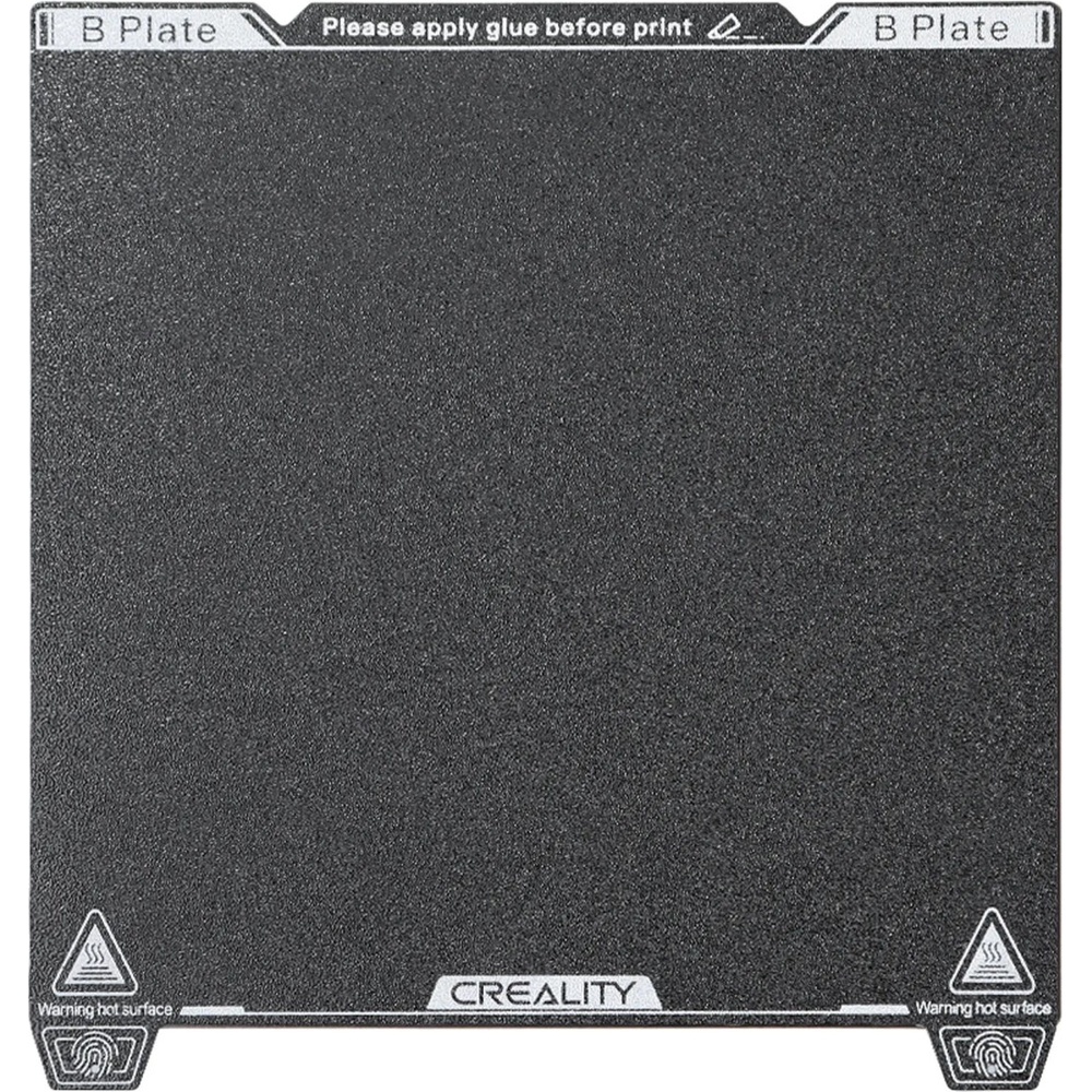Накладка для платформи Creality для 3D принтера Ender-3 V3 SE/S1/S1 Pro 235x235мм (4004090102) Додатково сумісність: Ender-3 V3 SE, Ender-5 S1, Ender-3 S1 Pro, Ender-3 S1; покриття: двостороннє PEI; розмір: 235x235 мм; розмір робочої області: 220x220 мм; структура покриття: середня шорсткість; вага: 500 г