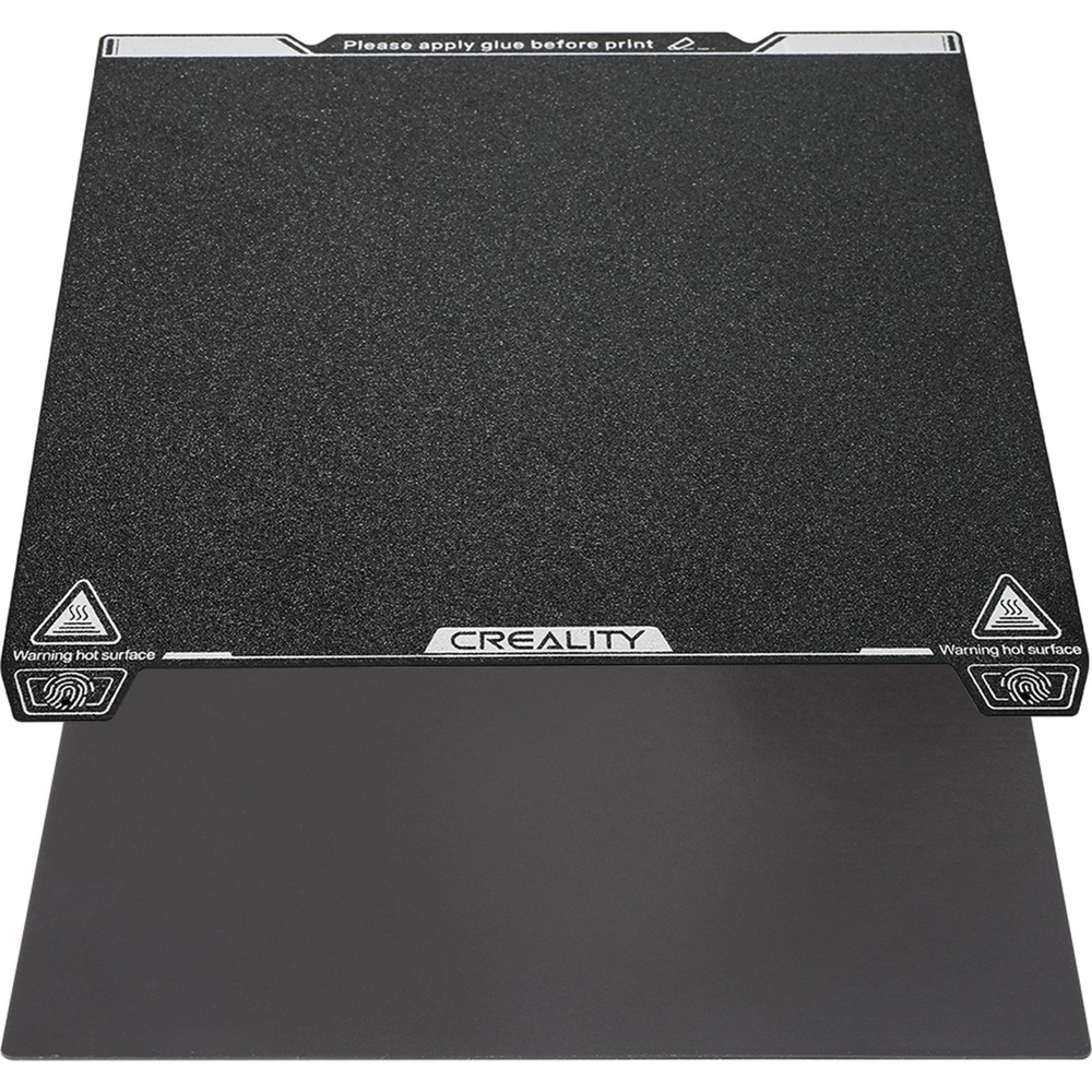 Накладка для платформи Creality для 3D принтера 235x235мм (4004090119) Додатково сумісність: FDM-принтери із платформою 235x235 мм; покриття: двостороннє PEO+PEI; розмір: 235x235 мм; розмір робочої області: 220x220 мм; структура покриття: глянсовий PEO + матовий PEI; вага: 450 г