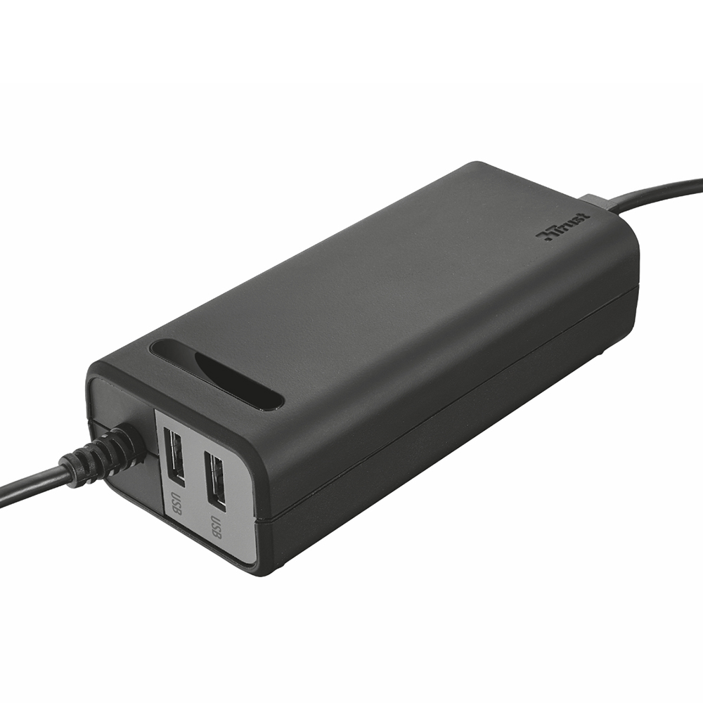 Акція на Универсальный блок питания TRUST Duo 90W Laptop charger with 2 USB ports (20878) від Foxtrot