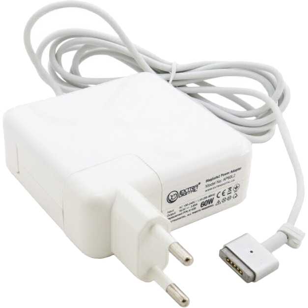 

Блок питания EXTRADIGITAL AP60L2 для ноутбуков APPLE MacBook Pro 16.5V, 60W, MagSafe2 (PSA3829), AP60L2 для APPLE MacBook Pro 60W, MagSafe2