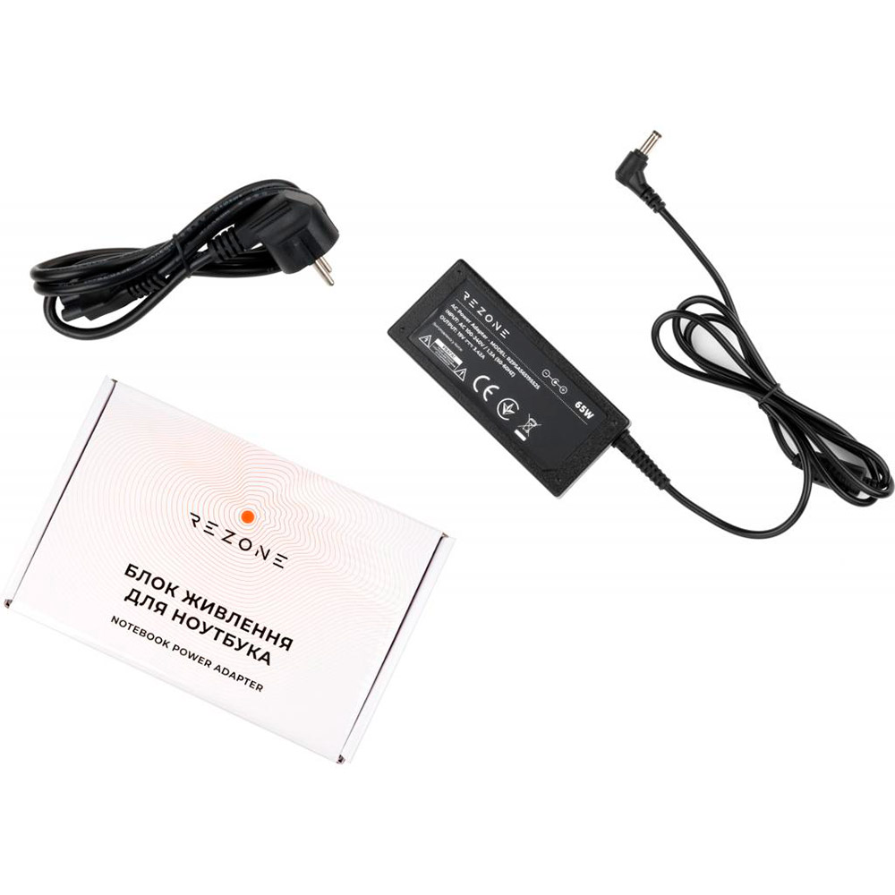 Блок живлення REZONE ASUS 65W 19V 3,42A 5.5x2.5 (RZPSAS65195525) Вихідна напруга 19 В