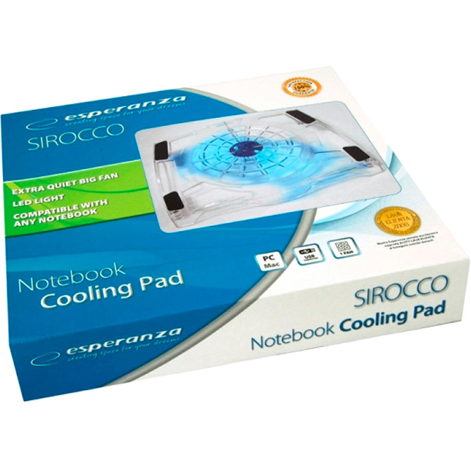 Підставка ESPERANZA Notebook Cooling Pad EA105 Sirocco Вага 280