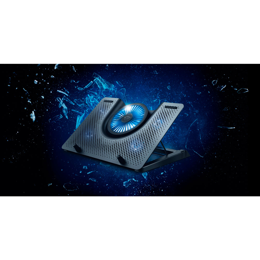 Подставка для ноутбука TRUST GXT 1125 Quno 17.3" BLUE LED Black (23581) Вес 1060