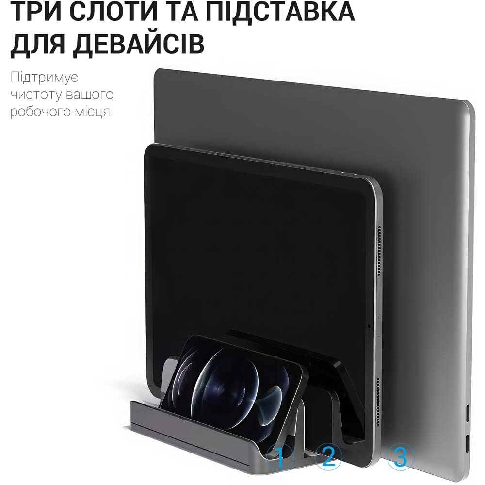 Підставка для ноутбука OFFICEPRO LS730G Aluminium alloys Grey (LS730G) Тип підставка