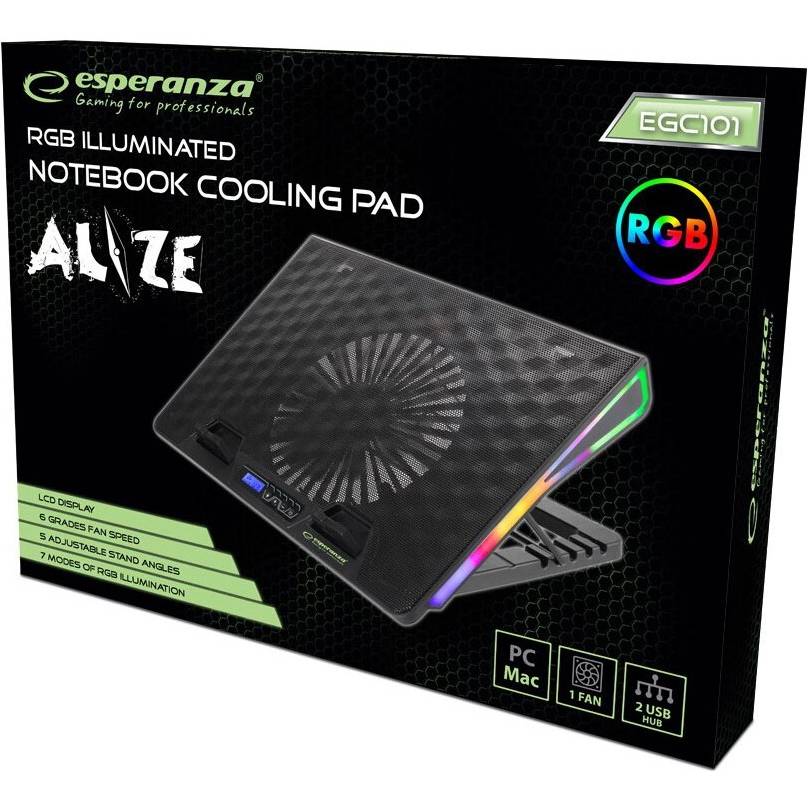 Підставка для ноутбука ESPERANZA Alize Notebook Cooling Pad (EGC101) Матеріал метал