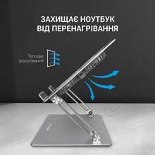 Підставка для ноутбука OFFICEPRO Aluminium alloys Grey (LS121G)