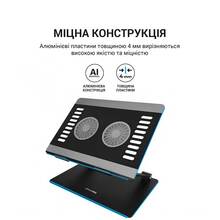 Підставка для ноутбука OFFICEPRO Aluminium alloys Black (LS122B)