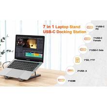 Подставка CHOETECH USB-C 7-в-1 (HUB-M48-GY)
