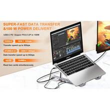Подставка CHOETECH USB-C 7-в-1 (HUB-M48-GY)