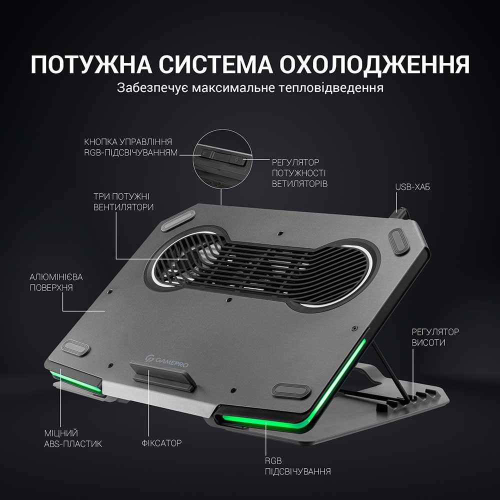 Фото 16 Подставка для ноутбука GAMEPRO CP1540 RGB