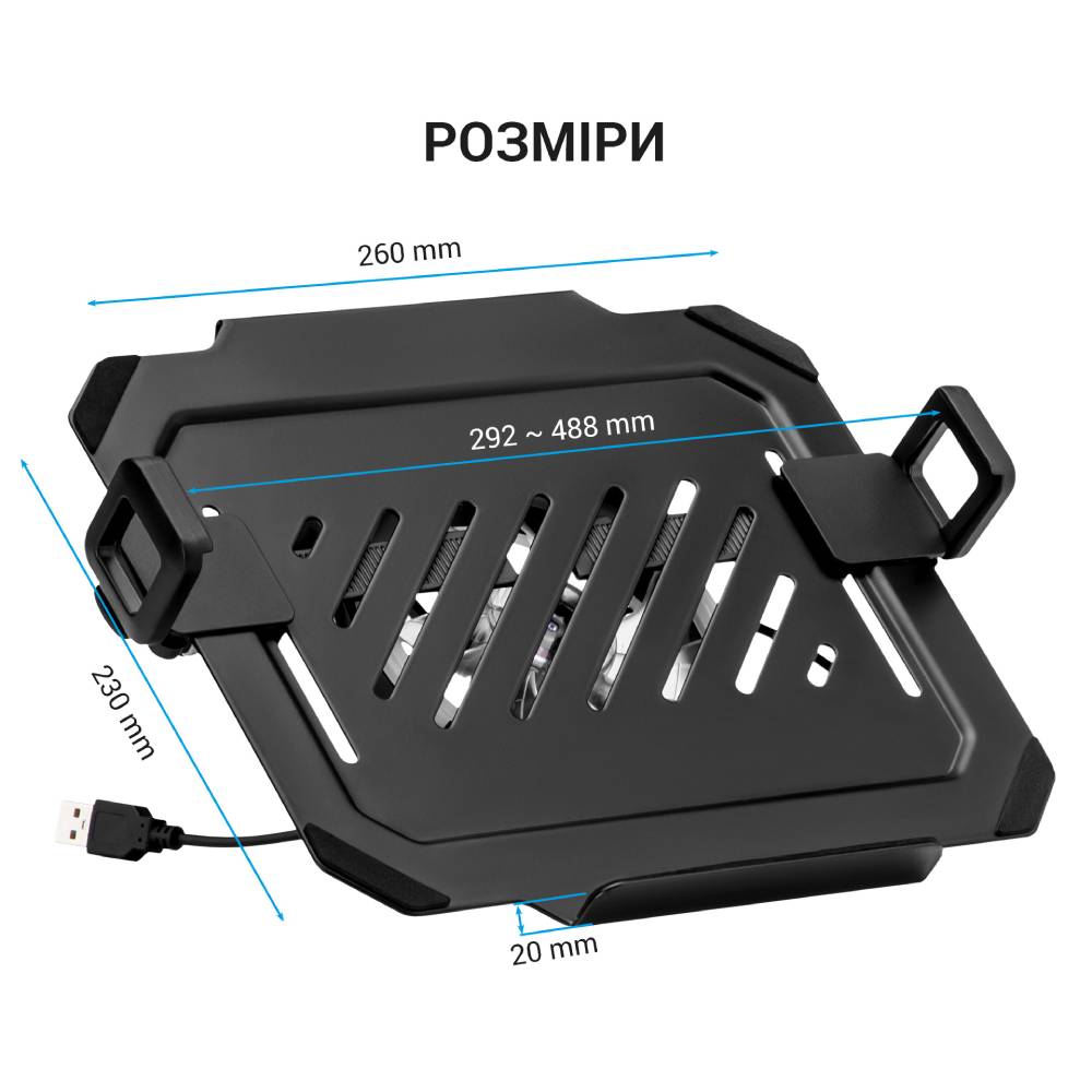 Заказать Настольное крепление-Подставка для ноутбука OFFICEPRO RGB LH474B 12-17" Black