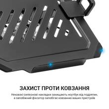 Настольное крепление-Подставка для ноутбука OFFICEPRO RGB LH474B 12-17" Black