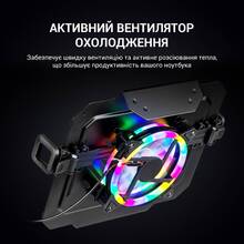 Настольное крепление-Подставка для ноутбука OFFICEPRO RGB LH474B 12-17" Black