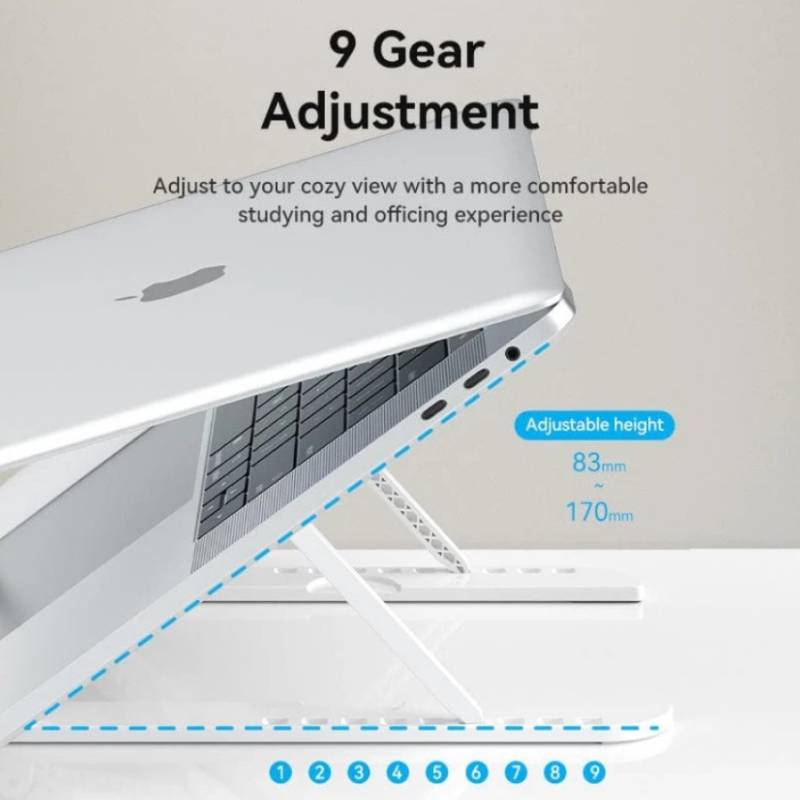 Внешний вид Подставка для ноутбука VENTION Laptop X-type Stand White ABS 83-170мм (KDNW0)