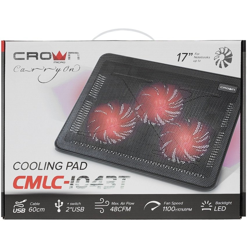 Фото Підставка для ноутбука CROWN CMLC-1043T Red