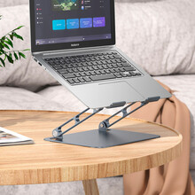 Подставка для ноутбука BOROFONE BH115 Plus Vito metal notebook stand Metal Gray (6941991112454)
