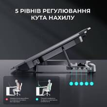 Подставка для ноутбука DYXON FIX COOLING 9 Black (DXNLSFC9B)