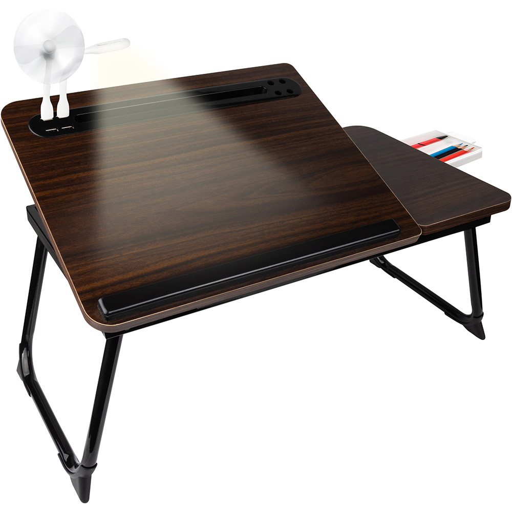 Подставка для ноутбука DYXON Transformix 3 USB LED Fan Black/Walnut (DXNSTMX3BWL)