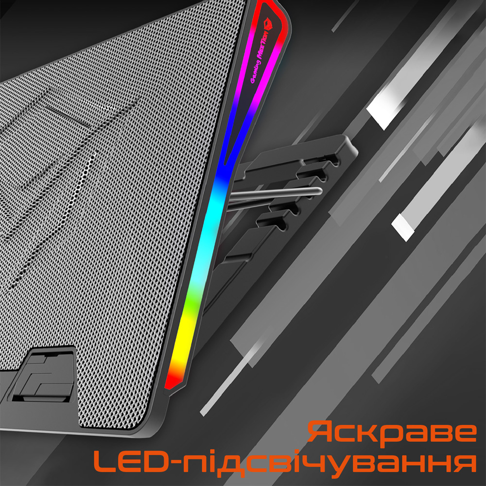 Підставка для ноутбука MEETION MT-CP5050-A Grey Кількість роз'ємів USB 2.0 2