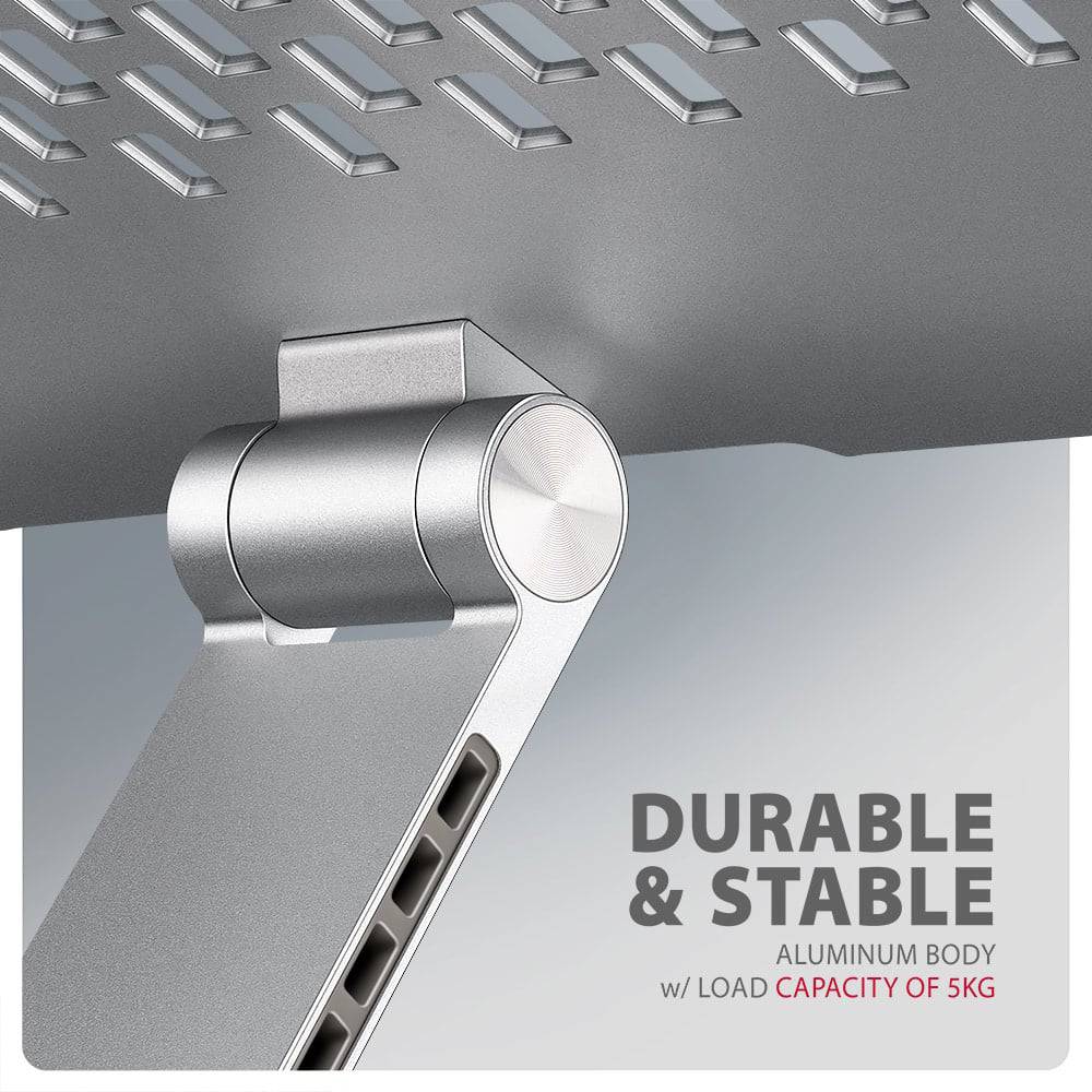 Зовнішній вигляд Підставка для ноутбука AXAGON STND-LR Silver