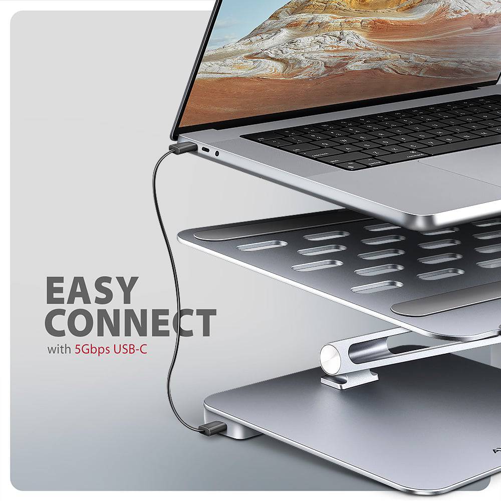 Покупка Підставка для ноутбука AXAGON HMC-STND USB-C ALUMINUM STAND & HUB 7 in 1